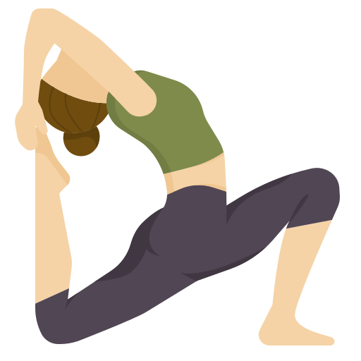 woman stretching leg